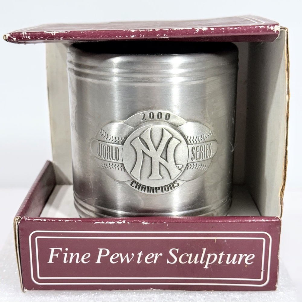 Vtg Great American Products ‘00 World Series Champ NY Yankees Pewter Can Holder